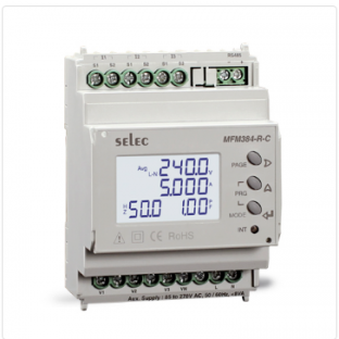 True RMS measurement, Power & Power Factor measurement, Import / Export Energy [MFM384-R-C]